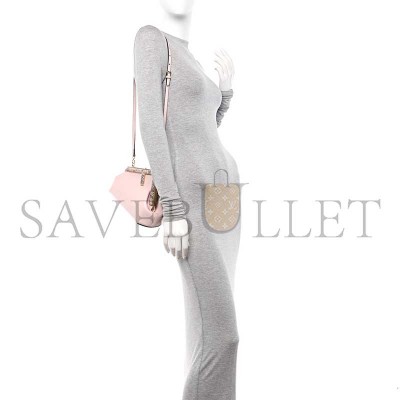 FENDI SHINY NAPPA SNAKESKIN SMALL FENDI FIRST ROSA CONFETTO CIPRIA (26*18*9.5cm) 